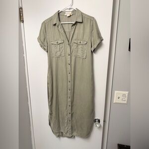 C.C Olive Green Lyocell Dress